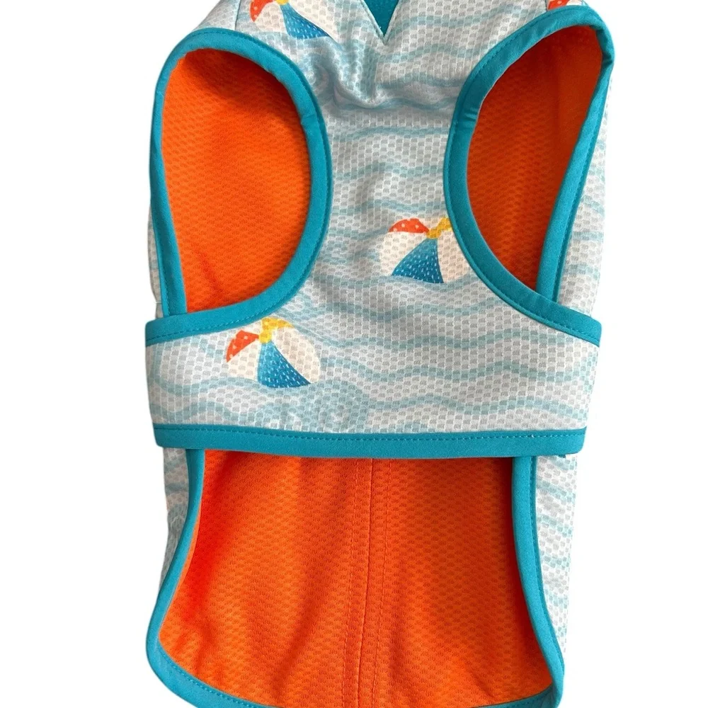 NWT Youly The Beach Bum Reversible Dog Vest With Sun Protection SZ S - Picture 2 of 2